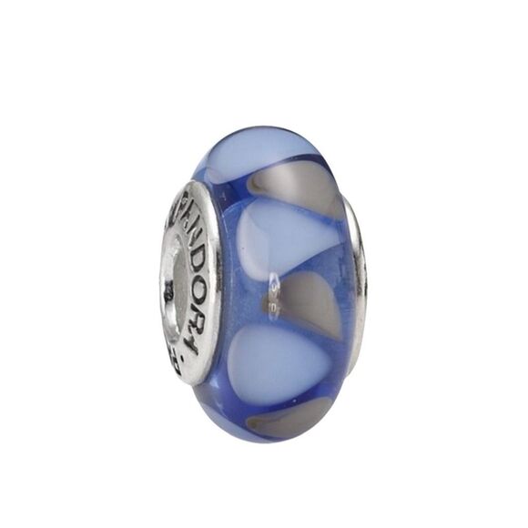 PANDORA Unique Blue Captivating Murano Glass Charm 925 - Picture 2 of 12